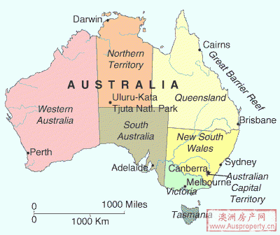 澳大利亚只有两个领地:北领地和首都领地